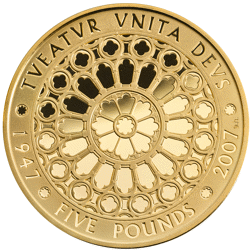 Pre-Owned 2007 UK Diamond Wedding Proof Gold Crown Coin