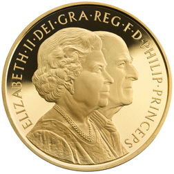 Pre-Owned 2007 UK Diamond Wedding Proof Gold Crown Coin