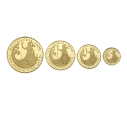Pre-Owned 2008 UK Britannia Proof Gold 4-Coin Set