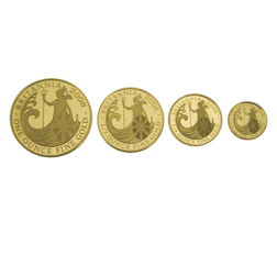 Pre-Owned 2008 UK Britannia Proof Gold 4-Coin Set