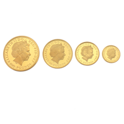 Pre-Owned 2009 UK Britannia Proof Gold 4-Coin Set