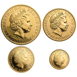 Pre-Owned 2007 UK Britannia Proof Gold 4-Coin Collection