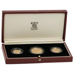 Pre-Owned 1987 UK Sovereign Proof Gold 3-Coin Set
