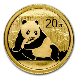 Pre-Owned 2015 Chinese Panda 1/20oz Gold Coin