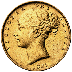 Pre-Owned 1882 Melbourne Mint Victoria Young Head 