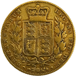 Pre-Owned 1838 London Mint Victorian 'Shield' Full Sovereign Gold Coin