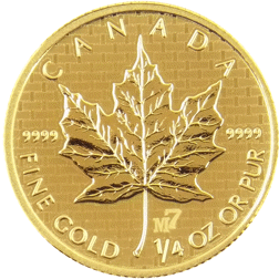 Pre-Owned 2005 Canadian Maple M7 Privy 1/4oz Gold Coin
