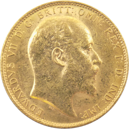 Pre-Owned 1910 Sydney Mint Edward VII Full Sovereign Gold Coin