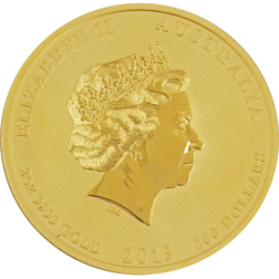 Pre-Owned 2013 Australian 2oz Lunar Snake Gold Coin