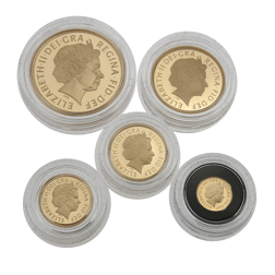 Pre-Owned 2012 UK Sovereign Proof Gold 5-Coin Collection