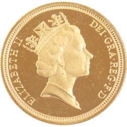 Pre-Owned 1995 UK Proof Design Half Sovereign Gold Coin