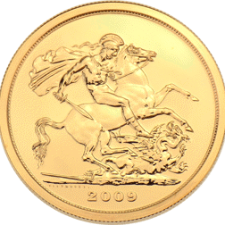 Pre-Owned 2009 UK Brilliant Uncirculated £5 Sovereign Gold Coin