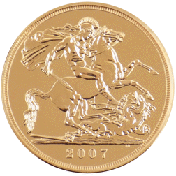 Pre-Owned 2007 UK Brilliant Uncirculated £5 Gold Coin