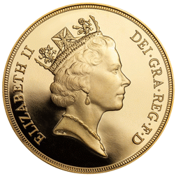 Pre-Owned 1985 UK £5 Proof Design Gold Coin