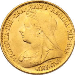 Pre-Owned 1896 UK Victorian Half Sovereign Gold Coin