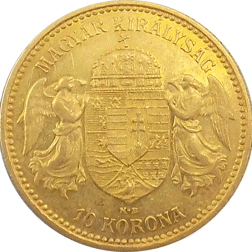 Pre-Owned Hungarian 10 Korona Gold Coin - Mixed Dates
