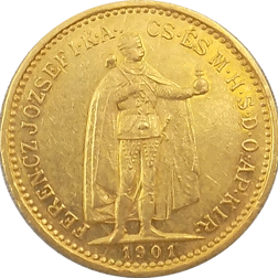 Pre-Owned Hungarian 10 Korona Gold Coin - Mixed Dates