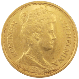 Pre-Owned Netherlands 5 Guilders Gold Coin - Mixed Dates