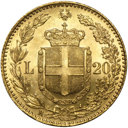 Pre-Owned Italian 20 Lire Gold Coin - Mixed Dates