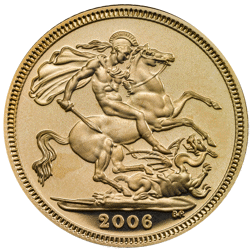 Pre-Owned 2006 UK Proof Half Sovereign Gold Coin
