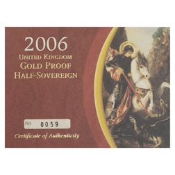 Pre-Owned 2006 UK Proof Half Sovereign Gold Coin