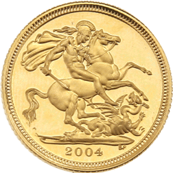 Pre-Owned 2004 UK Half Sovereign Proof Gold Coin