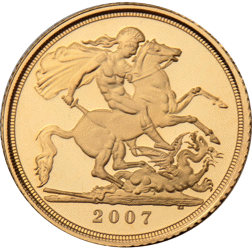 Pre-Owned 2007 UK Half Sovereign Proof Gold Coin