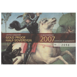 Pre-Owned 2007 UK Half Sovereign Proof Gold Coin