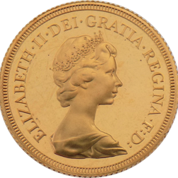 Pre-Owned 1979 UK Elizabeth II Full Sovereign Proof Design Gold Coin