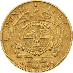 Pre-Owned 1897 South African 1 Pond Gold Coin