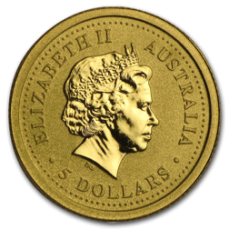 Pre-Owned 2000 Australian Lunar Dragon 1/20oz Gold Coin