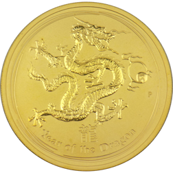 Pre-Owned 2012 Australian Lunar Dragon 1oz Gold Coin