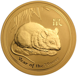 Pre-Owned 2008 Australian Lunar Mouse 1oz Gold Coin