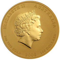 Pre-Owned 2008 Australian Lunar Mouse 1oz Gold Coin