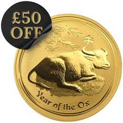 Pre-Owned 2009 Australian Lunar Ox 1oz Gold Coin