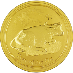 Pre-Owned 2009 Australian Lunar Ox 1oz Gold Coin