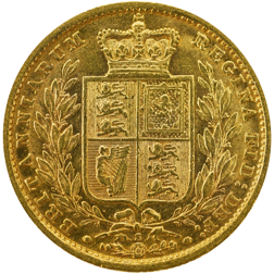 Pre-Owned 1887 Sydney Mint Victoria Young Head Full Sovereign Gold Coin