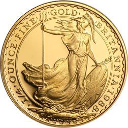 Pre-Owned Pre 2013 UK Britannia 1/4oz Gold Coin - Mixed Dates