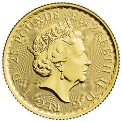 Pre-Owned UK Queen Elizabeth II Britannia 1/4oz Gold Coin (2014 - 2023) - Mixed Dates