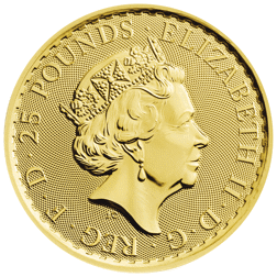 Pre-Owned UK Queen Elizabeth II Britannia 1/4oz Gold Coin (2014 - 2023) - Mixed Dates