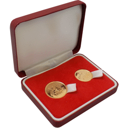Pre-Owned 2005 UK Full & Half Sovereign 2 Gold Coin Set