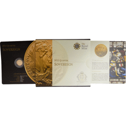 Pre-Owned 2012 UK Quarter Sovereign Gold Coin - Carded