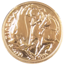 Pre-Owned 2012 UK Quarter Sovereign Gold Coin - Carded