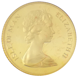 Pre-Owned 1982 Isle of Man Half Sovereign Gold Coin