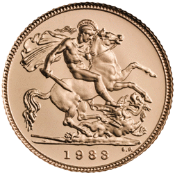 Pre-Owned 1983 UK Half Sovereign Proof Gold Coin