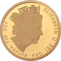 Pre-Owned 2016 UK Half Sovereign James Butler Portrait Gold Proof Coin