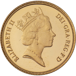 Pre-Owned 1987 UK Half Sovereign Proof Gold Coin