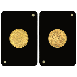 Pre-Owned 1914 King George V Gold Sovereign and Kaiser Wilhelm II 20 Mark Gold Coin Set