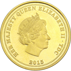 Pre-Owned 2015 UK Royal Coat of Arms Full Sovereign Gold Coin