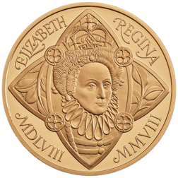 Pre-Owned 2008 UK Accession of Queen Elizabeth I £5 Proof Gold Coin